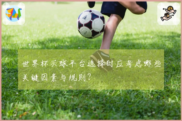 世界杯买球平台选择时应考虑哪些关键因素与规则？